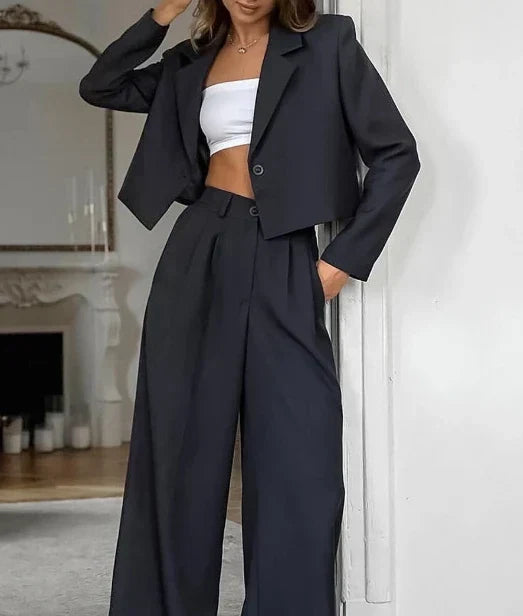 Praktisches Büro-Outfit für Frauen Zweiteiler - IdealeKleiden