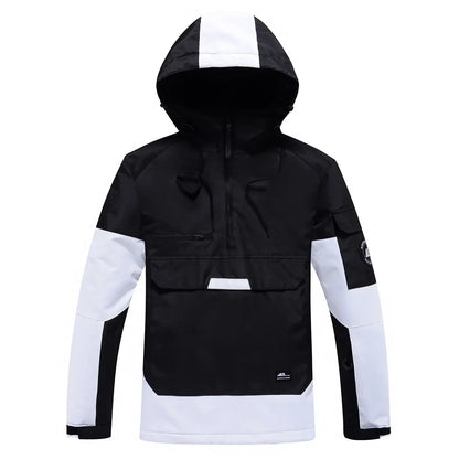 Snowboard jacket hood zipper