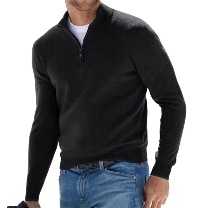 Men's modern zipper sweater