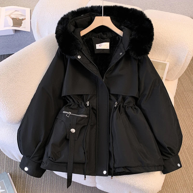 Elegant Women's Coat with Hood