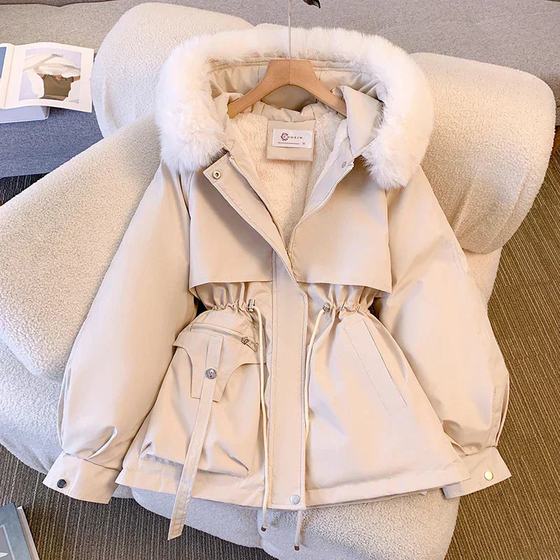 Elegant Women's Coat with Hood
