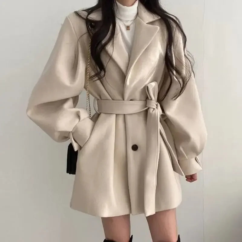 Women's Wrap Coat Belt Mini Elegant