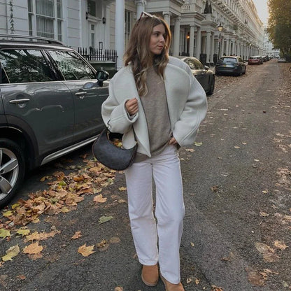 Stylish Women's Jacket V-Neck Casual