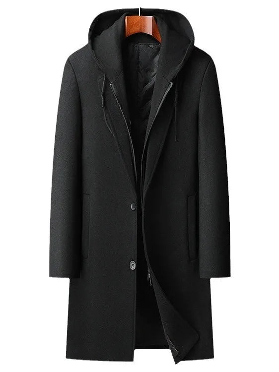 Men's Winter Coat Detachable Hood Coat