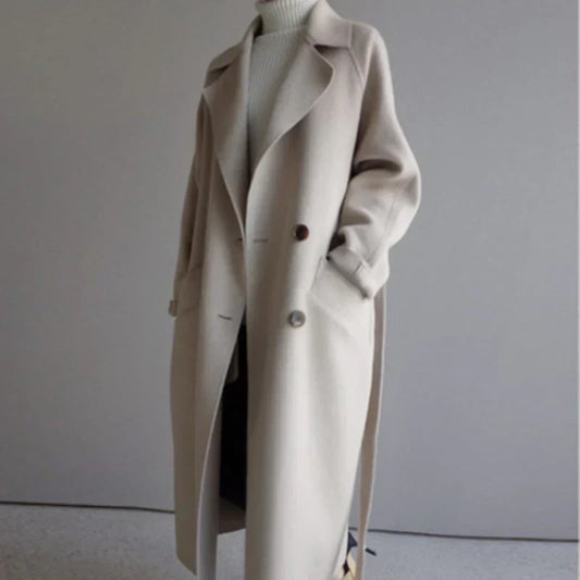 Eleganter Damenmantel Schwarz - IdealeKleiden