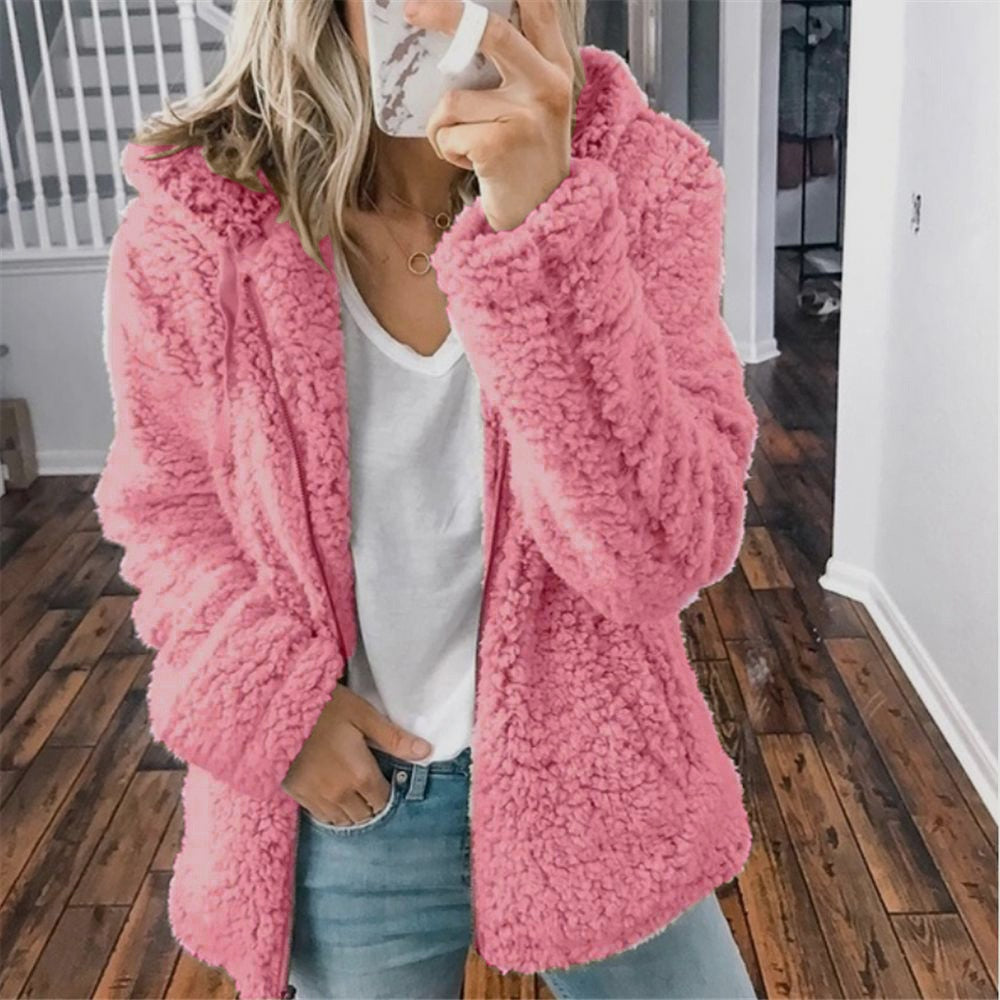Soft women's jacket hood comfort