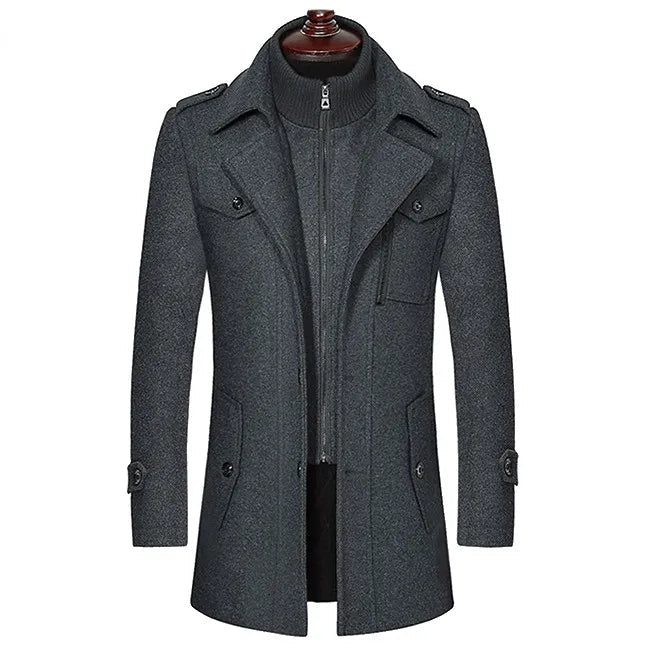 Stylischer Wollmantel Herren Modern