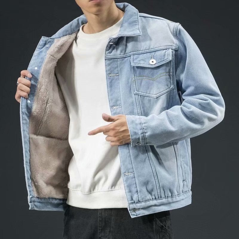 Herren Winterjacke Denim Warm - IdealeKleiden