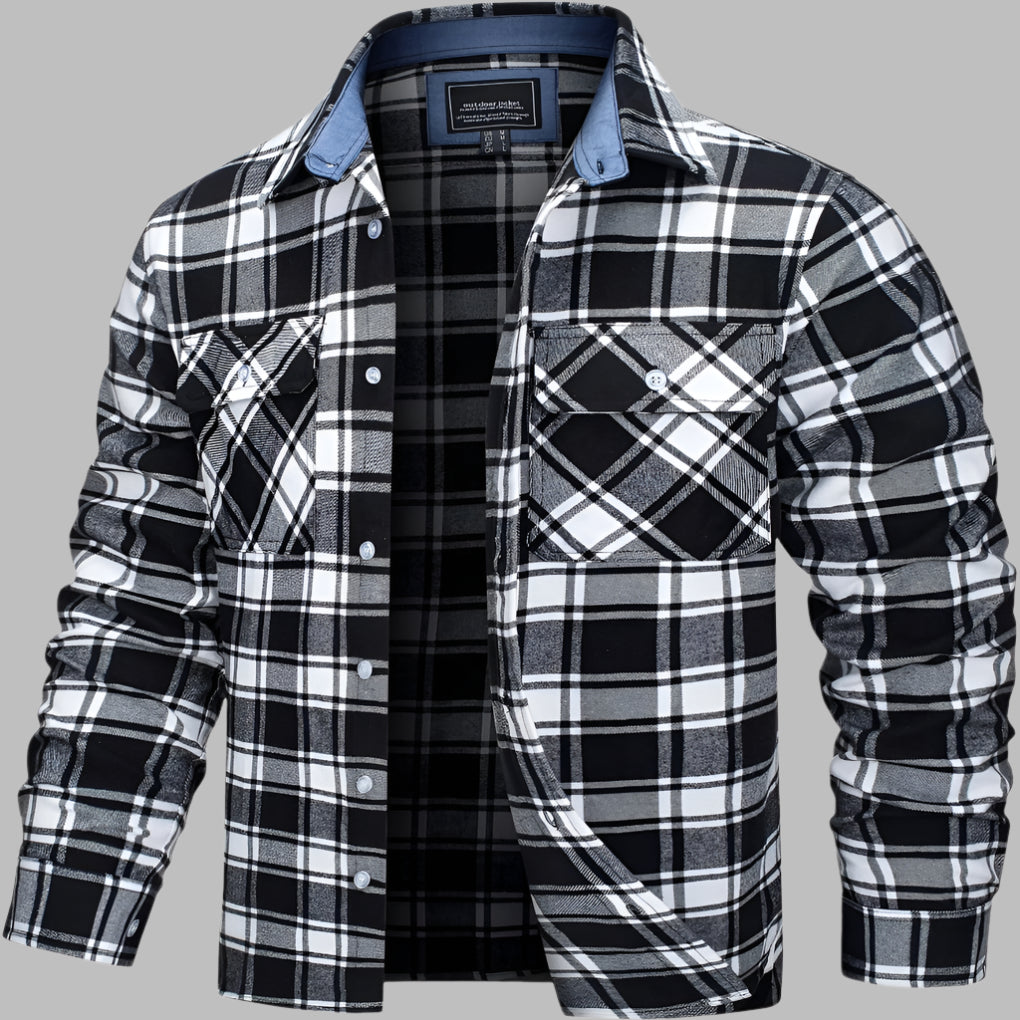 Checked shirt in cotton flannel look