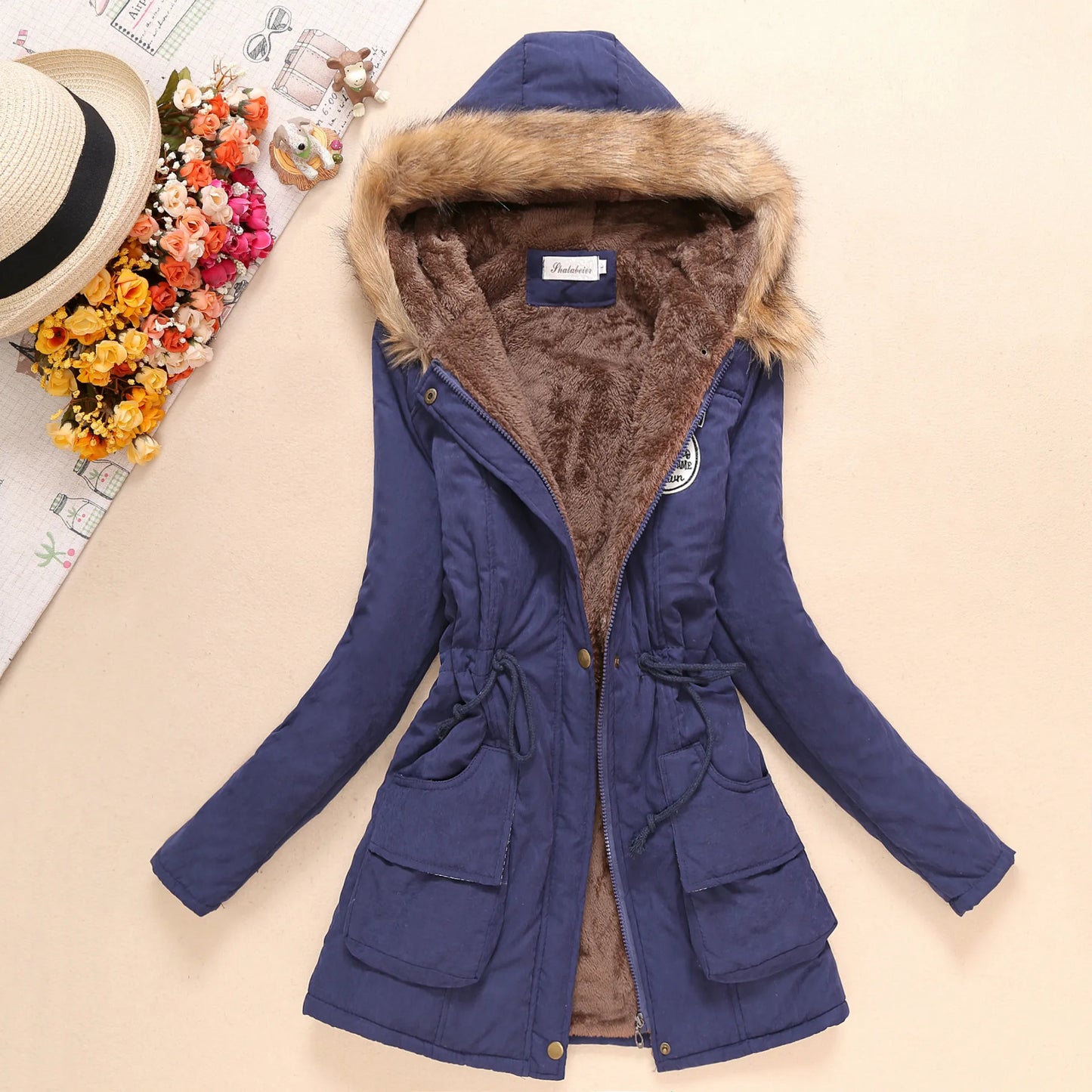 Autumn Winter Jacket Women Slim Fit Padded