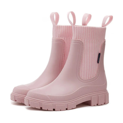 Waterproof Ankle Boots for Women with Chunky Sole