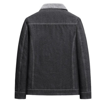 Modisches Denim Fleece Jacket - IdealeKleiden