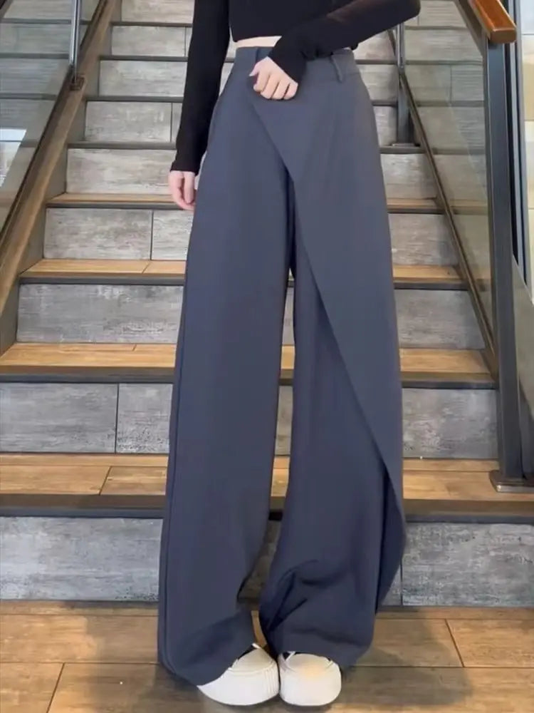 Women's Asymmetrical Wide-Leg Trousers