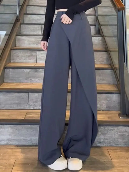 Women's Asymmetrical Wide-Leg Trousers