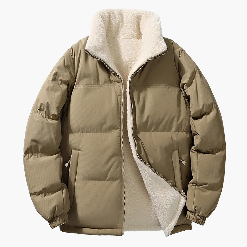 Winter Quilted Jacket with Fleece Lining, Warm