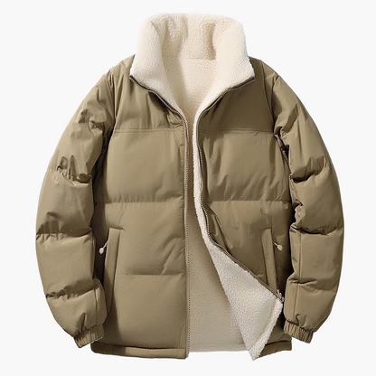 Winter Quilted Jacket with Fleece Lining, Warm