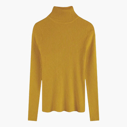 Herbst Pullover Langarm Warm Gerippt
