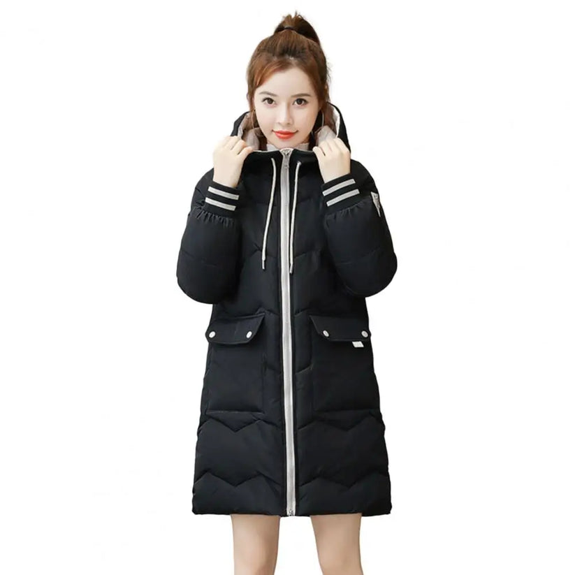 Long Women's Jacket Warm Lined Winter