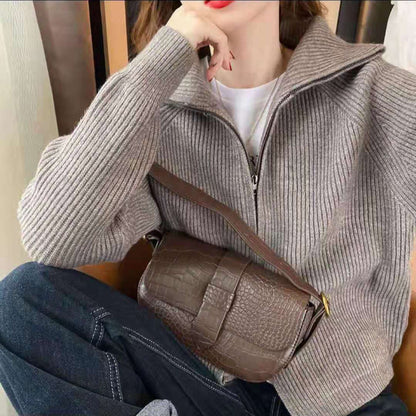 Women's Scarf Knit Cardigan Elegant