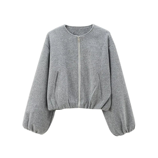 Damen Kurzjacke Casual Freizeitstyle - IdealeKleiden