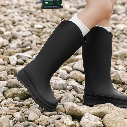 Damen Regenstiefel Hoch Wasserdicht Komfortabel - IdealeKleiden