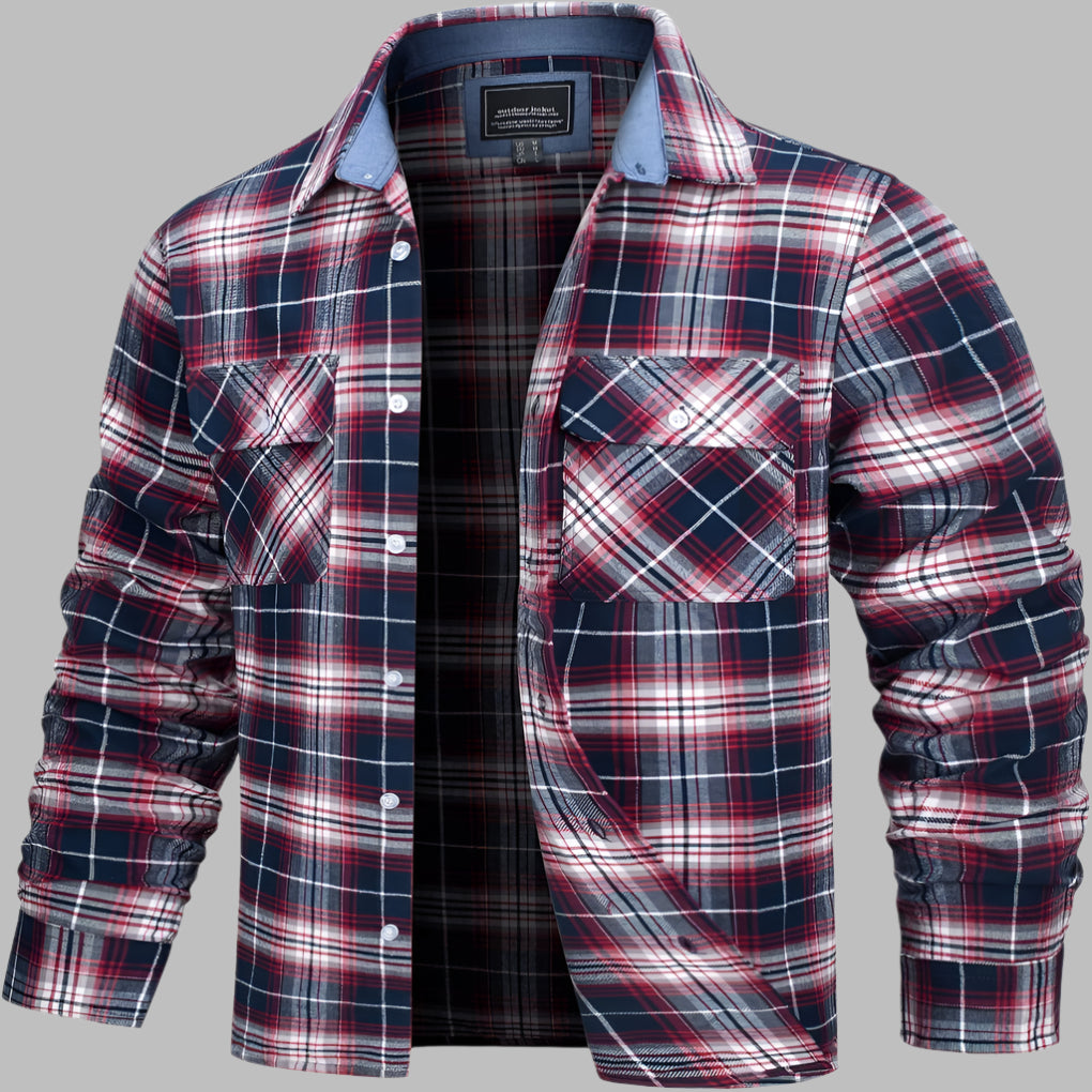 Checked shirt in cotton flannel look