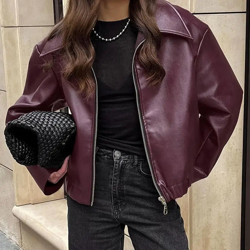 Leather Jacket Autumn Trendy Women's Jacket
