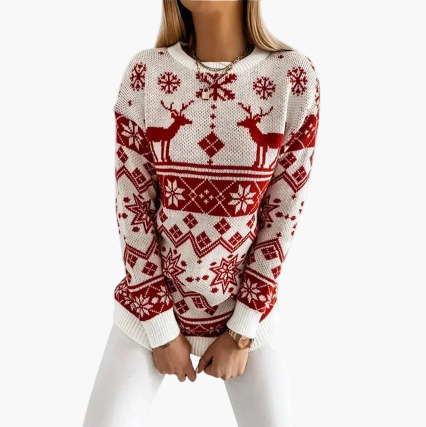 Christmas Sweater Reindeer Pattern Winter