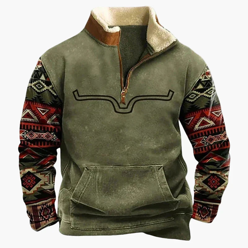 Stylish Pullover Western Look Ethnic Pattern Outdoor