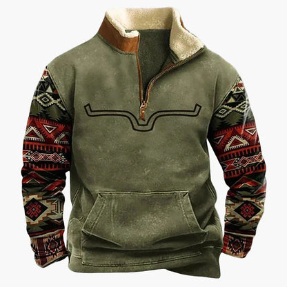 Stylish Pullover Western Look Ethnic Pattern Outdoor