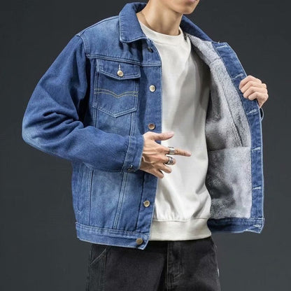 Cordell - Denim jacket with thick wool lining