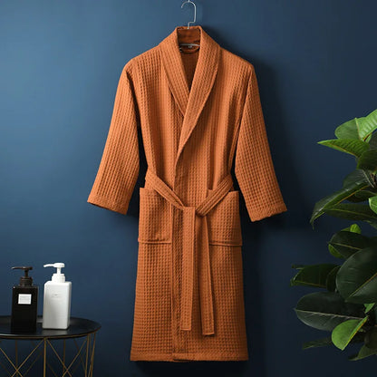 Women's Bathrobe Spring Waffle Look