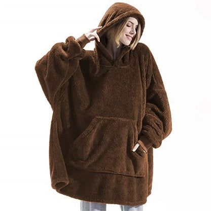Oversized Flannel Hoodie for Men and Women