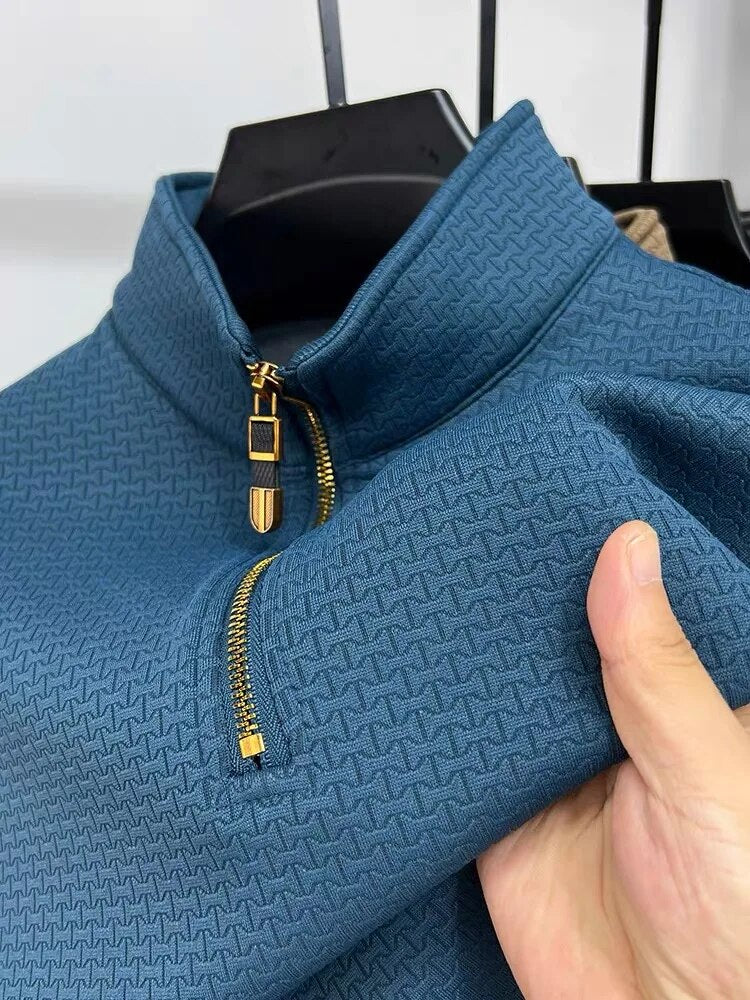 Herren Quarterzip Pullover Modern Stil - IdealeKleiden