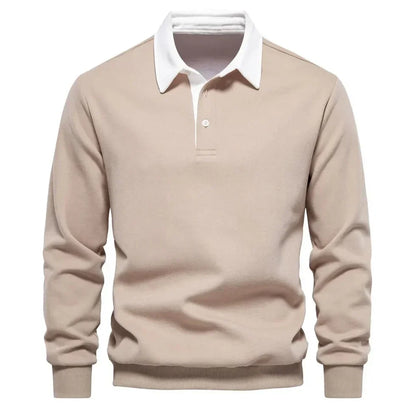Men's Long-Sleeve Shirt with Collar - Elegant Look