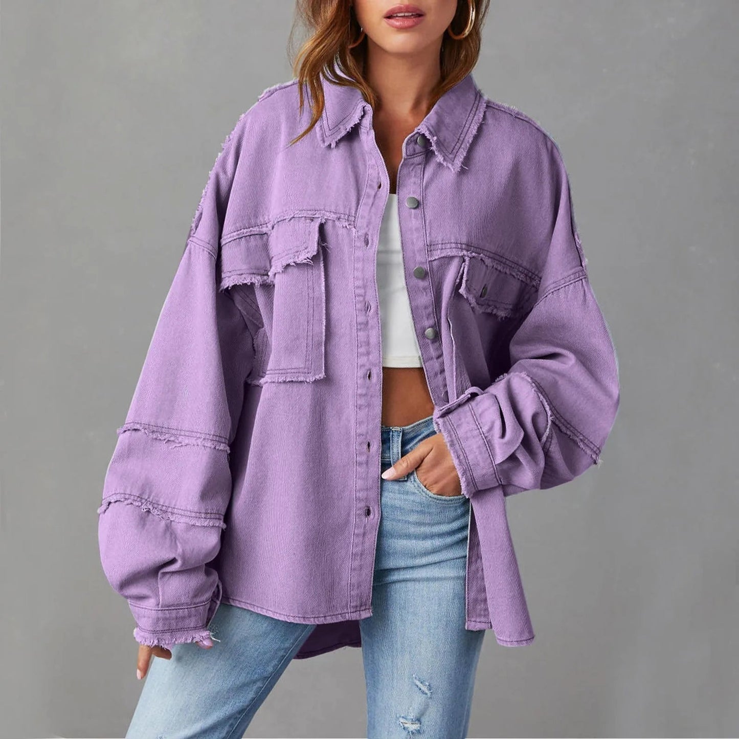 Stylische Damen Denimjacke Trendy Design