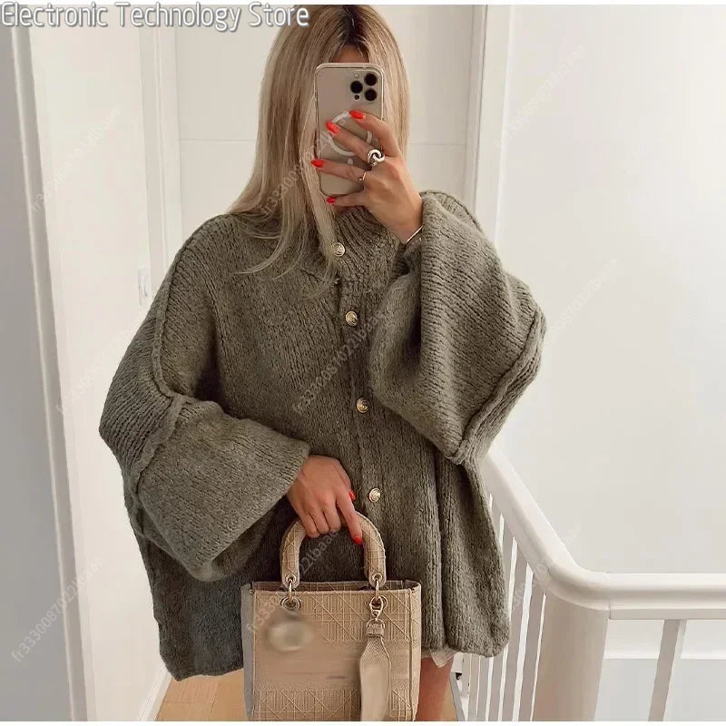 Elegant Cardigan Women's Knit Sweater Comfortable