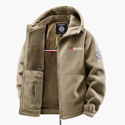 Winter Fleece Jacket with Hood Scandinavian