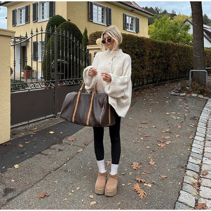 Übergroße Cardigan Frauen Bequem Oversized - IdealeKleiden
