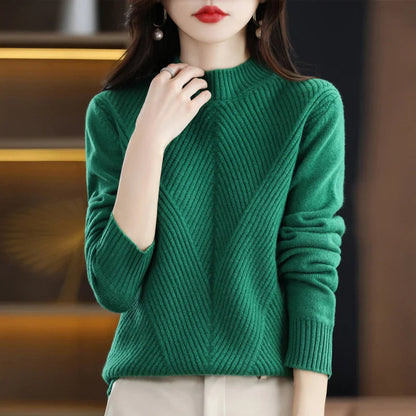 Knitted Round Neck Sweater Warm Winter