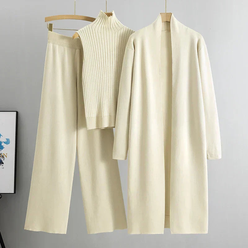 Women's 3-Piece Trouser Set - Comfortable and Elegant