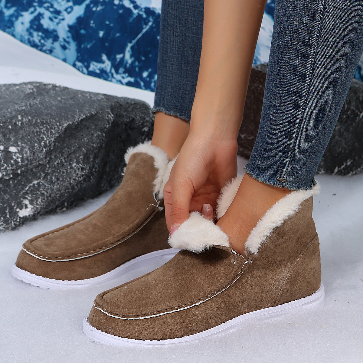 Soft Boots Women Comfortable Plush Fur