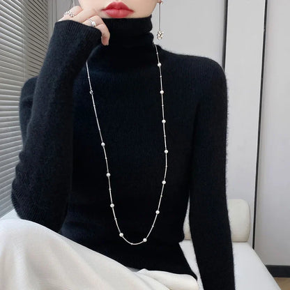 Soft Turtleneck Sweaters for Women Wool