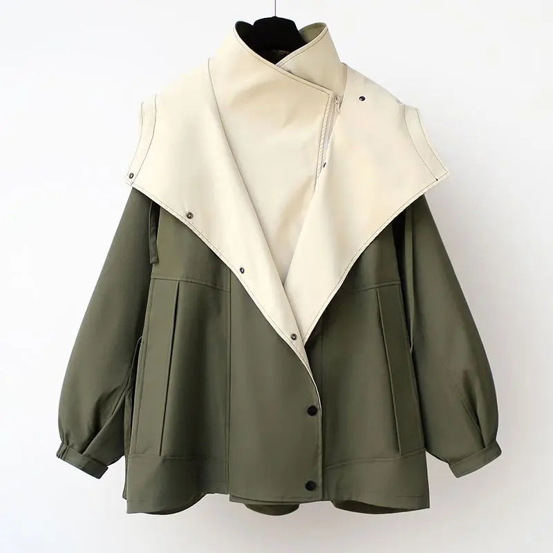 Klassischer Trenchcoat Lang Damenmantel - IdealeKleiden