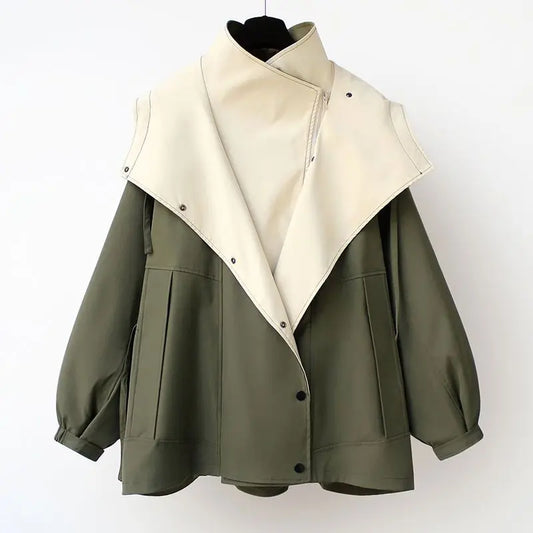 Klassischer Trenchcoat Lang Damenmantel - IdealeKleiden