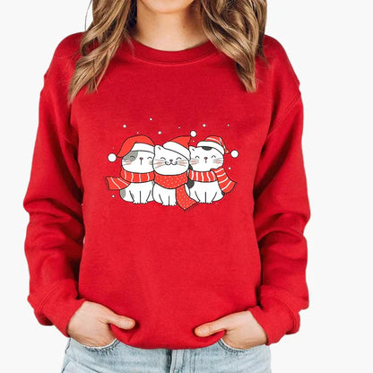Christmas Sweater Cat String Lights - Funny Cat Jumper Winter