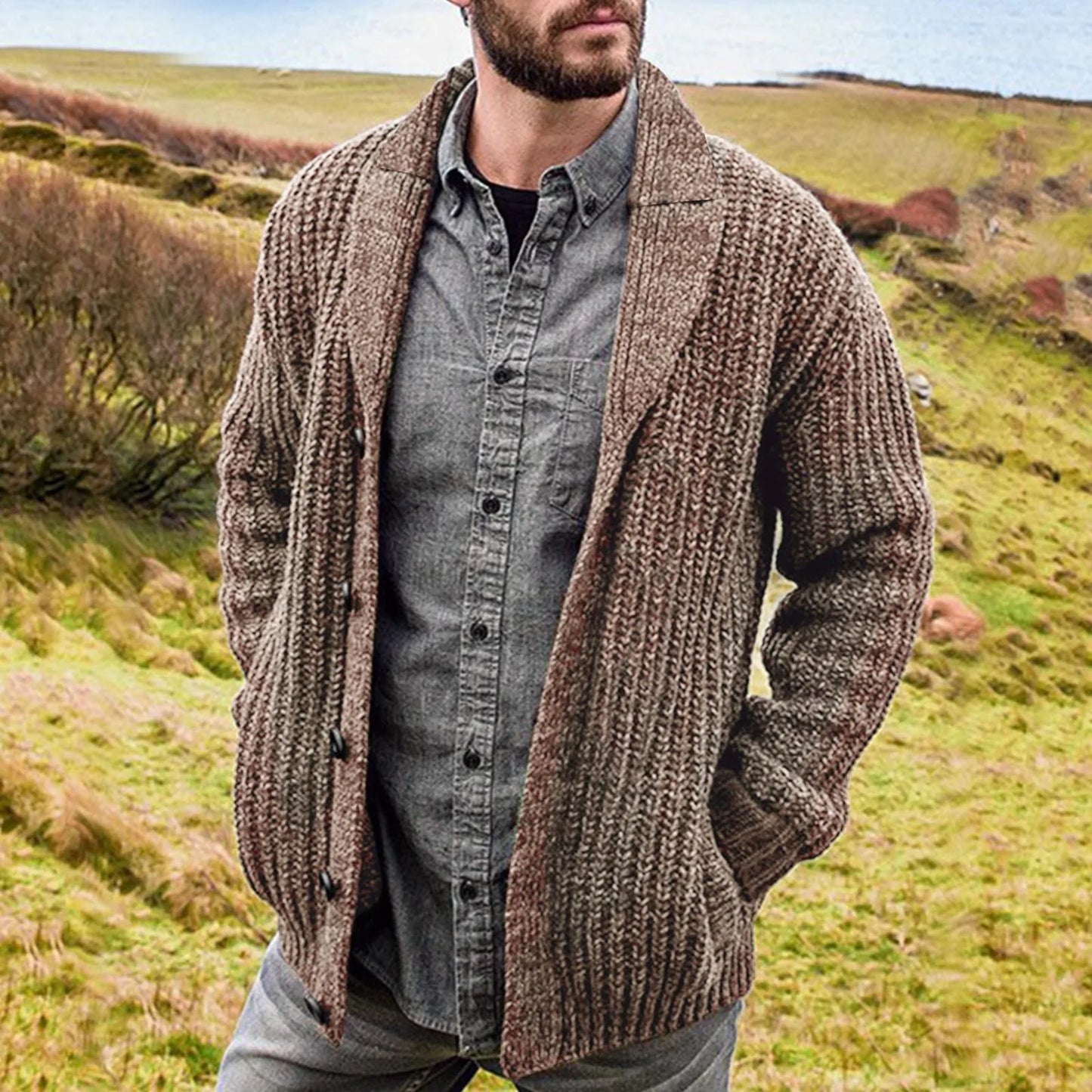 Comfortable Men's Modern Cardigan