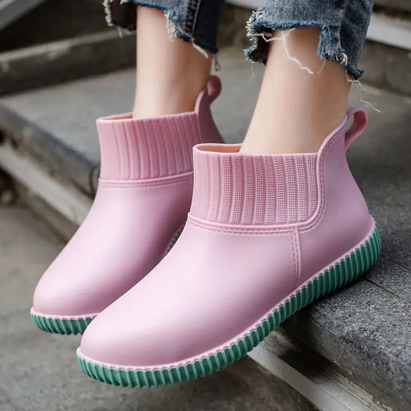Wasserdichte Damenstiefel Rutschfest Strickoptik