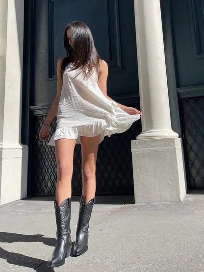 Trendige Stiefel Metallic Design - IdealeKleiden
