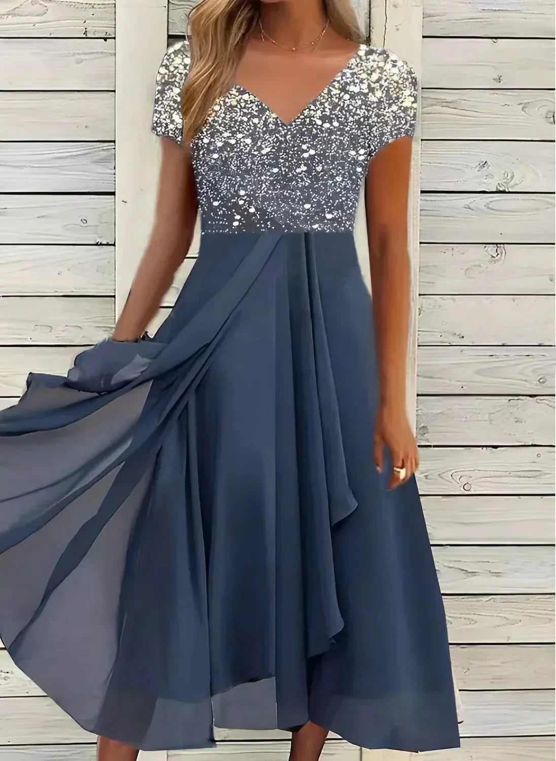 Women's Floral Short Sleeve Summer Dress